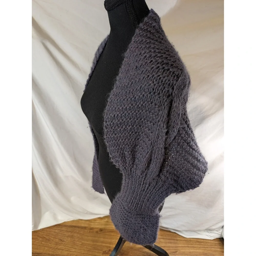 Anntarah Baby Alpaca & Wool Blend Purple Knit Wrap Scarf